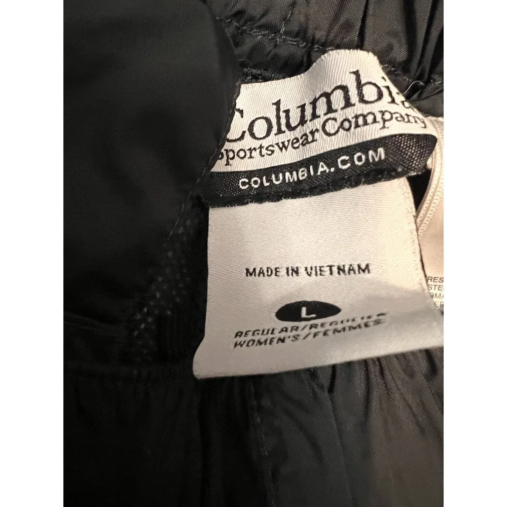 Columbia Omni-Shade Pants Mens Size Large  Black Rain Waterproof Elastic Waist